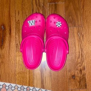 Hot pink crocs